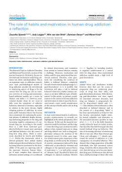 The role of habits and motivation in human drug addiction: a reflection