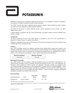 Potassium - Abbott Point of Care