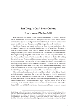 San Diego`s Craft Brew Culture