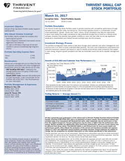 ThrIvenT SmAll CAP SToCk PorTfolIo