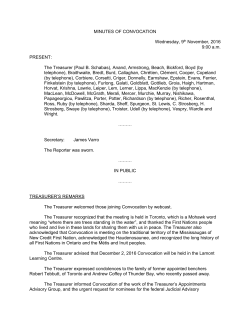 MINUTES OF CONVOCATION Wednesday, 9th November, 2016 9