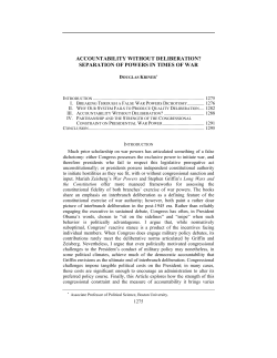 accountability without deliberation? separation of powers in times of