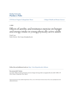 Effects of aerobic and resistance exercise on - Purdue e-Pubs