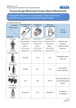 Torque Gauge/ Motorized Torque Stand Attachments