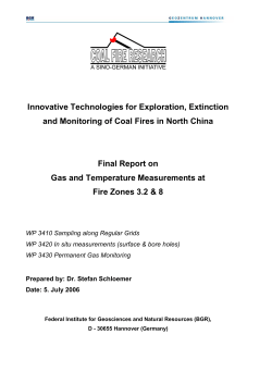 Gas and Temperature Monitoring of a Natural Coal Fire in Wuda