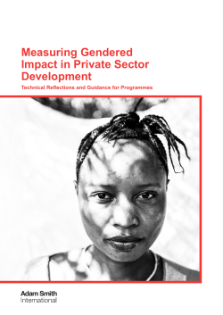 Measuring Gendered Impact in Private Sector Development