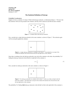 The Statistical Definition of Entropy