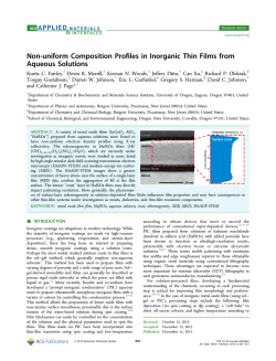 Non-uniform Composition Profiles in Inorganic Thin Films from