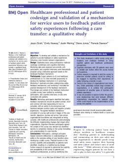 Healthcare professional and patient codesign and