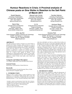 Humour Reactions in Crisis: A Proximal analysis of