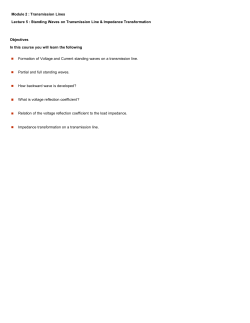 Module 2 : Transmission Lines Lecture 5 : Standing Waves