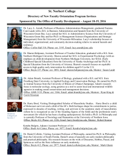 2016-17 New Faculty Directory