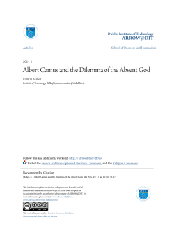 Albert Camus and the Dilemma of the Absent God