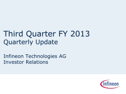 Third Quarter FY 2013 - Infineon Technologies