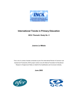International Trends in Primary Education