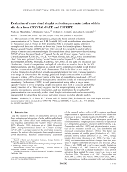 Evaluation of a new cloud droplet activation parameterization with in