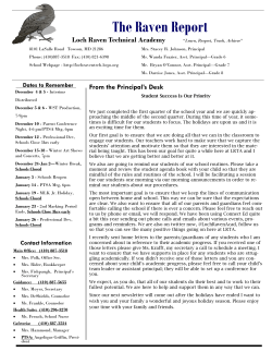 The Raven Report - Loch Raven Technical Academy