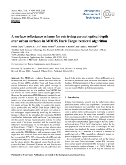 A surface reflectance scheme for retrieving aerosol optical depth