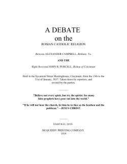 A Debate on the Roman Catholic Religion