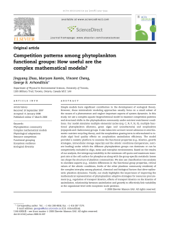 Competition patterns among phytoplankton functional groups: How