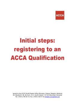 Issued by the ACCA South-Eastern office (Romania, Greece