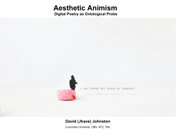 Aesthetic Animism