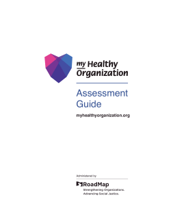 Assessment Guide - My Healthy Organization