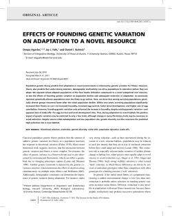 EFFECTS OF FOUNDING GENETIC VARIATION ON ADAPTATION