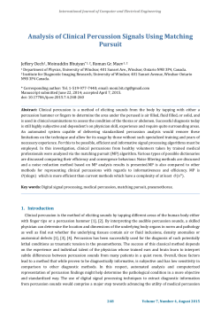 Analysis of Clinical Percussion Signals Using Matching Pursuit