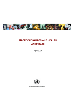 macroeconomics and health: an update