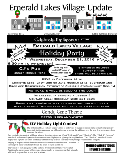 December 2016 - Emerald Lakes Village