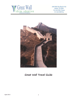 Great Wall Travel Guide - Great Wall China Adoption