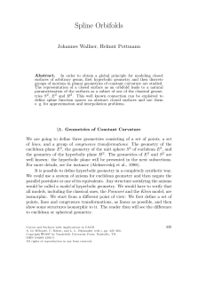 Spline Orbifolds - Institute of Geometry