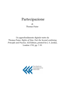 Partecipazione - Fondazione Giangiacomo Feltrinelli