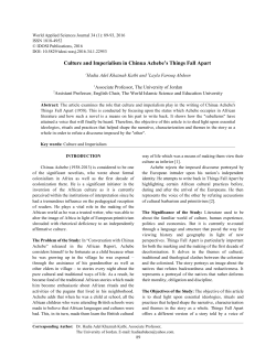 Culture and Imperialism in Chinua Achebe`s Things Fall Apart