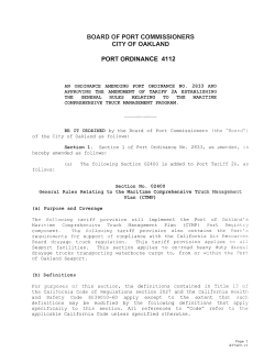 BOARD OF PORT COMMISSIONERS CITY OF OAKLAND PORT