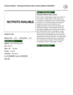 Historical Marker - Woodstock Manual Labor Institute