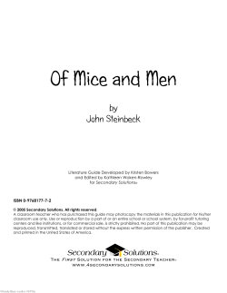 Of Mice and Men - Furness High School English Department
