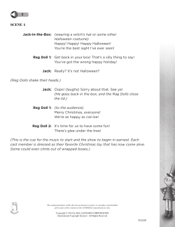 SCENE 1 Jack-in-the-Box: (wearing a witch`s hat or some other