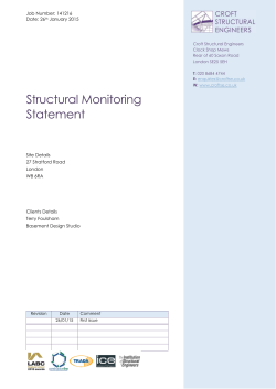 Structural Monitoring Statement