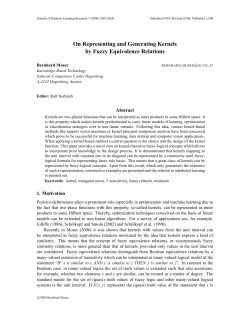 On Representing and Generating Kernels by Fuzzy Equivalence