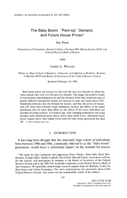 The Baby Boom, "Pent-Up" Demand, and Future - Berkeley-Haas