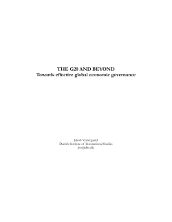 THE G20 AND BEYOND Towards effective global economic