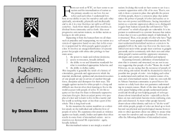 Internalized Racism - Women`s Theological Center