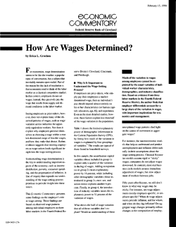 How Are Wages Determined?
