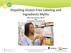 Dispelling Gluten-Free Labeling and Ingredients Myths