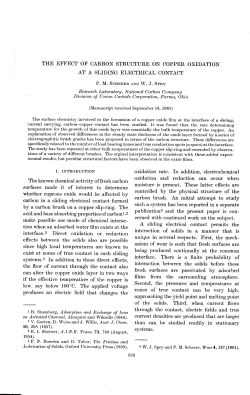The effect of carbon structure on copper oxidation at a sliding