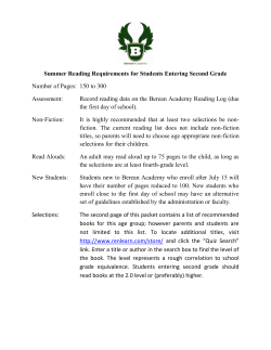 2nd Grade Summer Reading