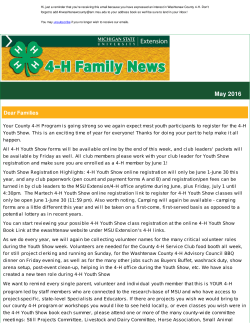 May 2016 - Washtenaw County