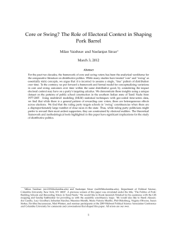 Core or Swing? The Role of Electoral Context in Shaping Pork Barrel